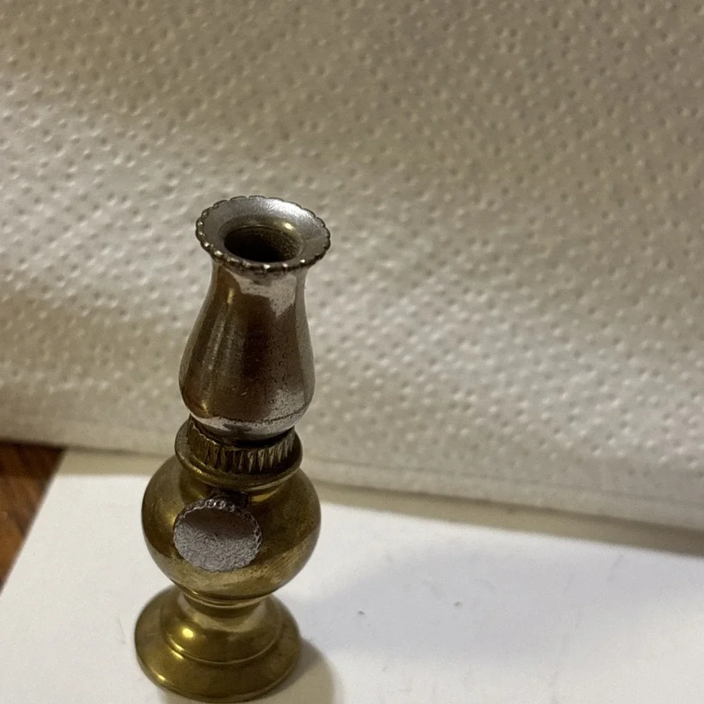 Vintage brass miniature dollhouse small kerosene type lamp